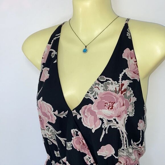 Leith  Dress For Nordstrom Blush Roses Pleated Maxi Dress Med Excellent - Picture 2 of 8